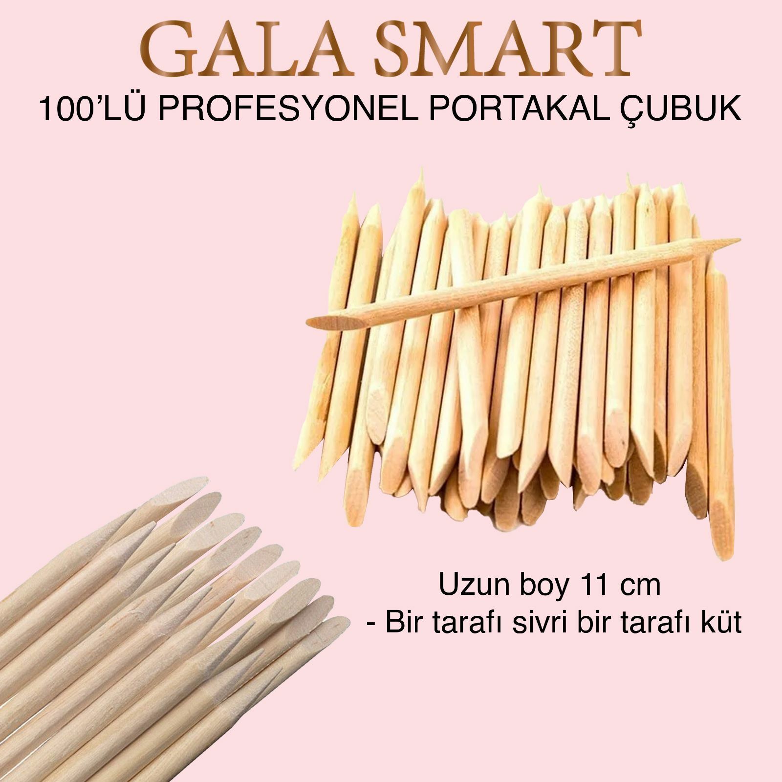 Ahşap portakal çubuk 100 lü
