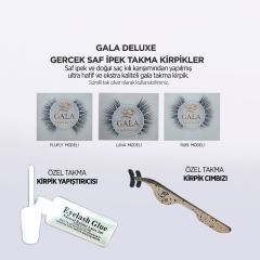 GALA DELUX SAF İPEK TAKMA KİRPİK TAKIM FLUFLY