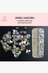 Crystalsihirli unicorn taş 12 li mix kutu