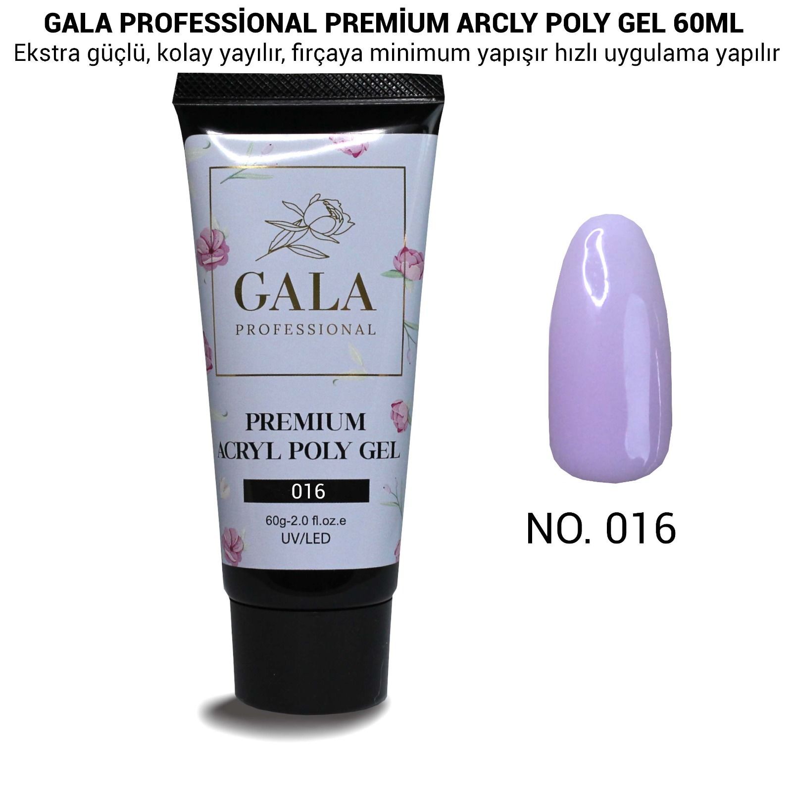 Gala premium arcly poly jel 60 ml no:16