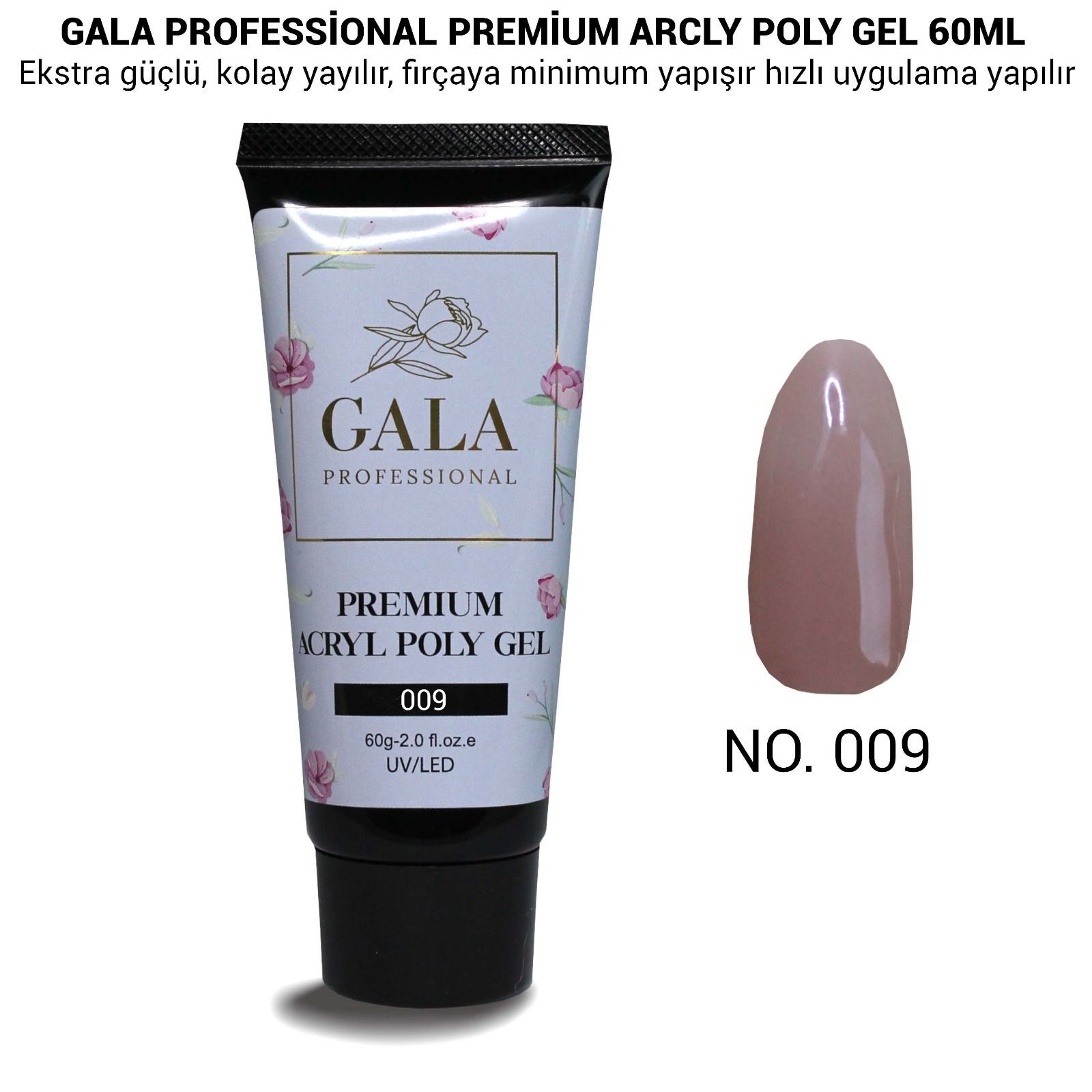 Gala premium arcly poly jel 60 ml no:09