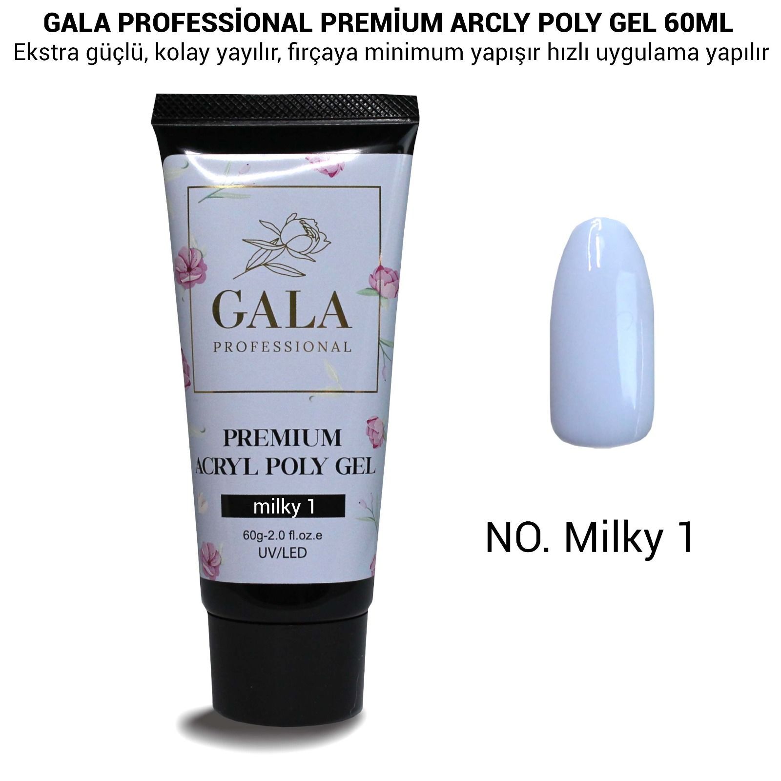 Gala premium arcly poly jel 60 ml no:01