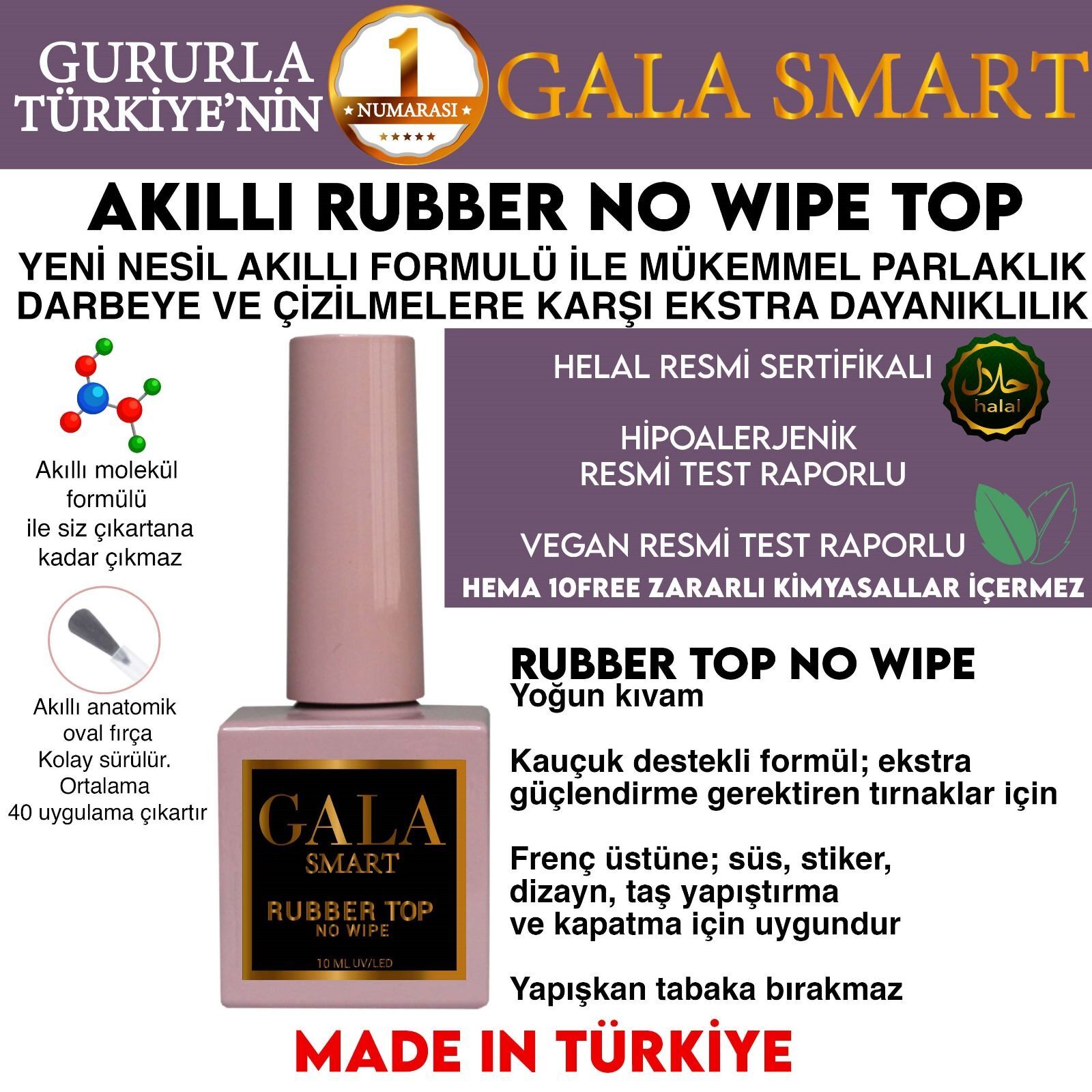 Rubber no wıpe top 10 ml
