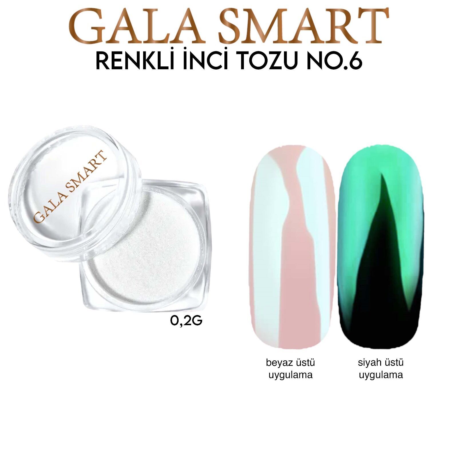 Renkli inci tozu 0,2 g - no:6