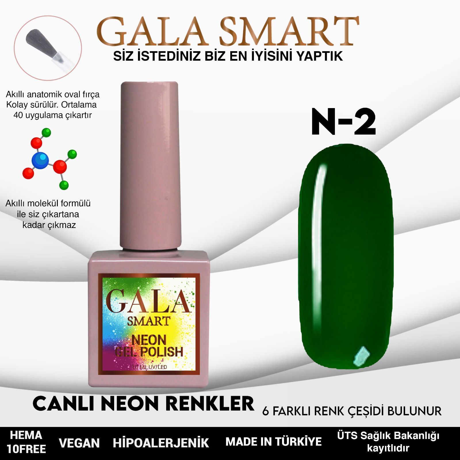 Gala smart neon kalıcı oje 10 ml n2