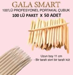 Ahşap portakal çubuk eko paket 100 lü x 50 paket