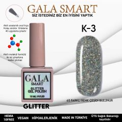 Gala smart glitter kalıcı oje 10 ml k-03