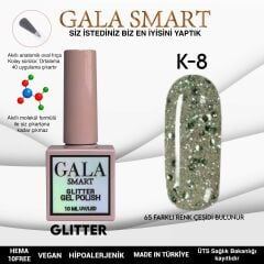 Gala smart glitter kalıcı oje 10 ml k-08