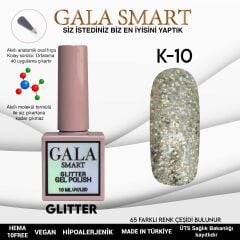 Gala smart glitter kalıcı oje 10 ml k-10