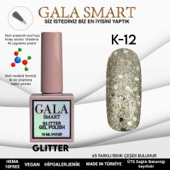 Gala smart glitter kalıcı oje 10 ml k-12