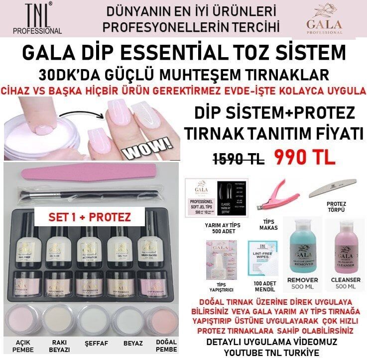 Gala dip essentian sistem cihazsız 30 dk. set:1 + protez