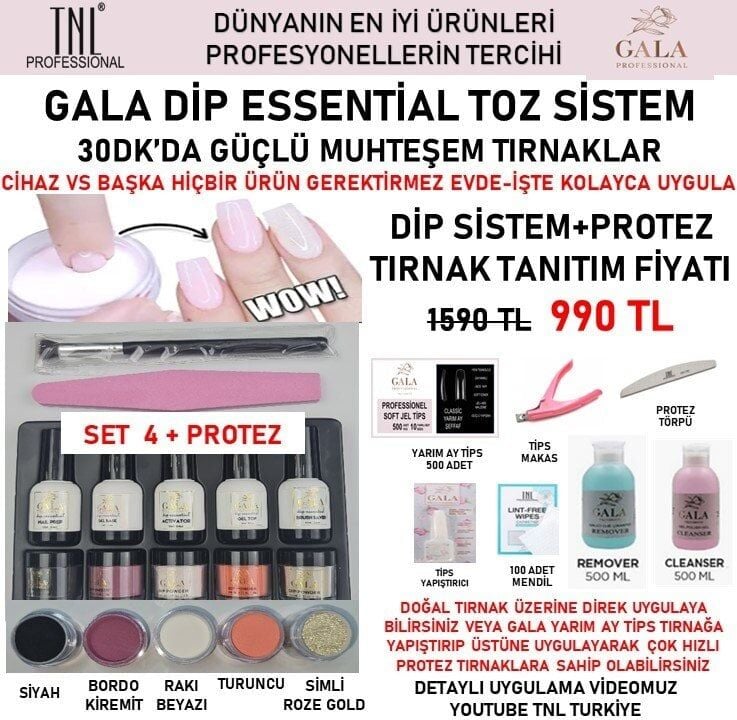 Gala dip essentian sistem cihazsız 30 dk. set:4 + protez