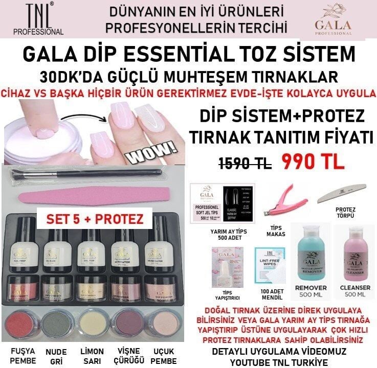 Gala dip essentian sistem cihazsız 30 dk. set:5 + protez