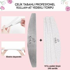 Kıvrımlı çelik taban + 10 lu yedek (240 sertlik)